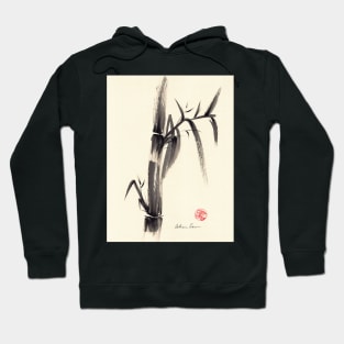 Silence - Sumie ink wash bamboo painting Hoodie